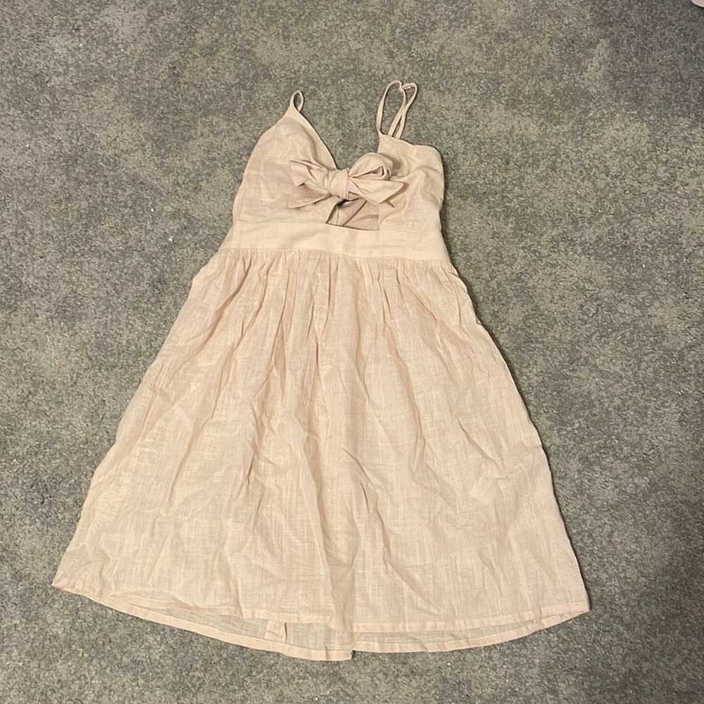 cute bow tie babydoll dress xs